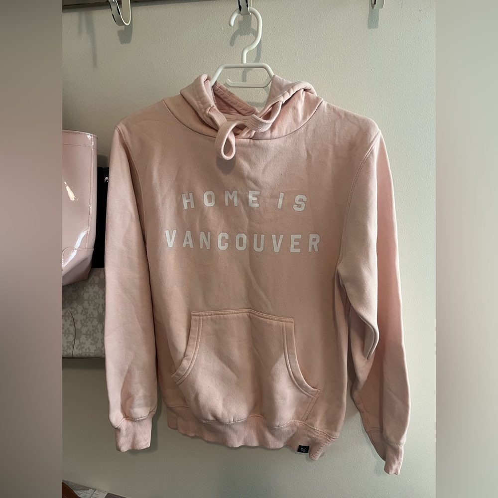 Peace collective “Home is Vancouver” pink hoodie Size XS